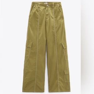 ZARA CARGO PARACHUTE PANTS